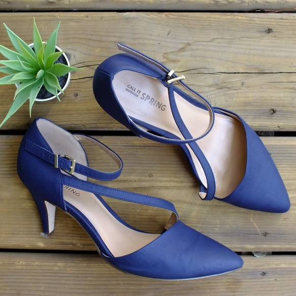 Call it Spring Royal Blue Strappy Kitty Heal - Picture 1 of 1